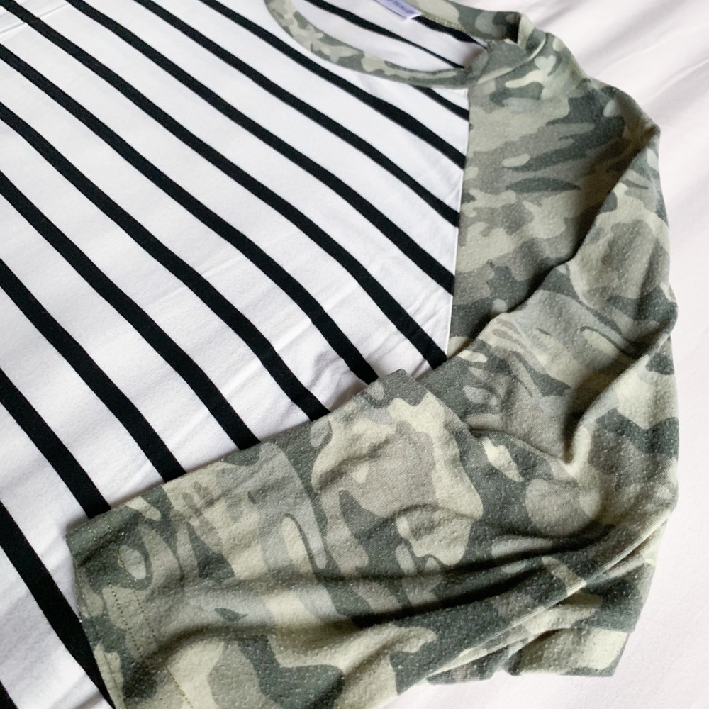 Striped Camo Raglan - Picture 2 of 2